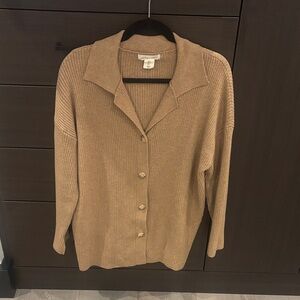 Women's Tan Cardigan Sweater